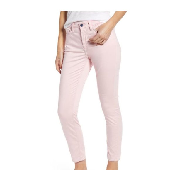 JEN7  7 FOR ALL MANKIND Pink Ankle Skinny Jeans 2 - Picture 1 of 6